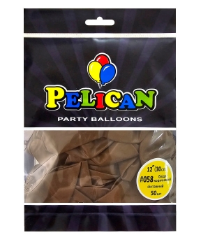 Кульки Pelican латексні 12"(30cm) вінтажний блідо  коричневий, Pelican 50шт Коричневий Pelican (812058)