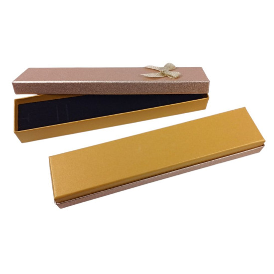 Подарункова коробка ювелірна, 4,5 х 20 х 2,5см, золота Золотий Unison (J00320 gold)