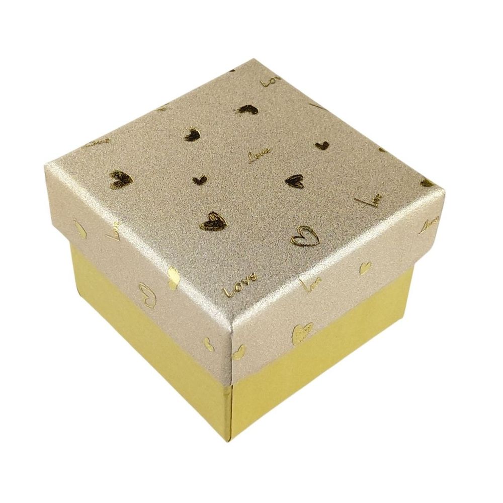 Подарочная коробка ювелирная 5 х 5 3,5см золото Золотой Unison (J00321 gold)