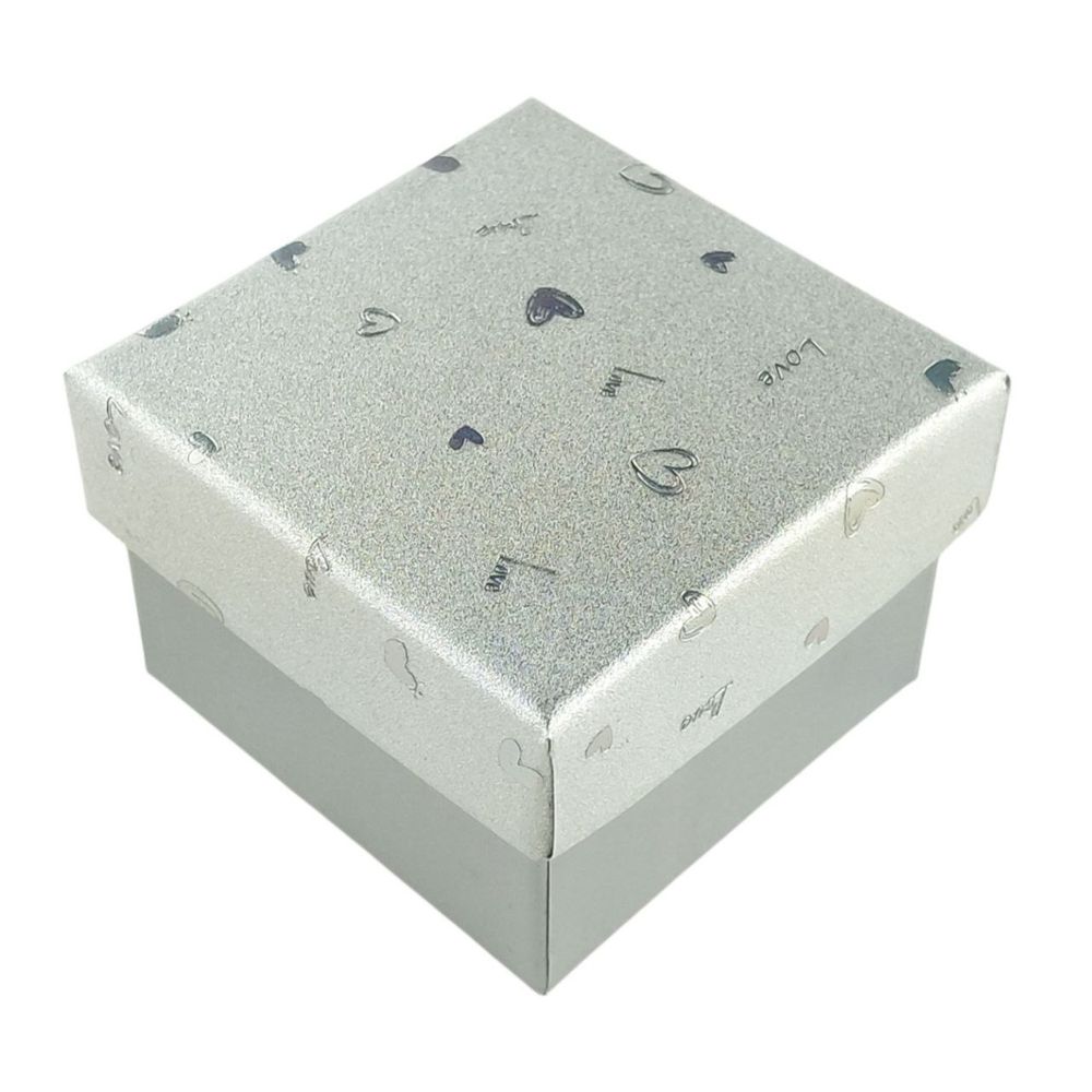 Подарункова коробка  ювелірна 5 х 5 3,5см срібло Срібний Unison (J00321 silver)