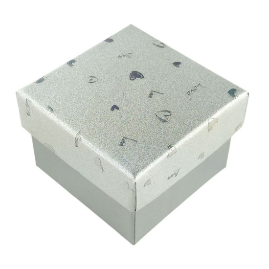 Подарункова коробка  ювелірна 5 х 5 3,5см срібло Срібний Unison (J00321 silver)