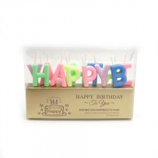 Набір свічок букв для торта "Happy birthday" (9381 DSCN)