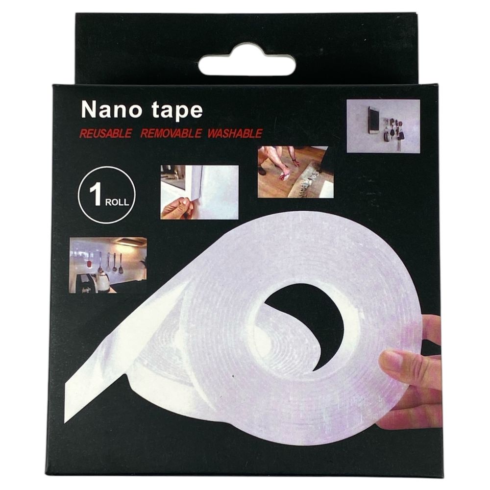 Лента клейкая многоразовая ,Nano tape 3см х 5 м Белый (12-11)