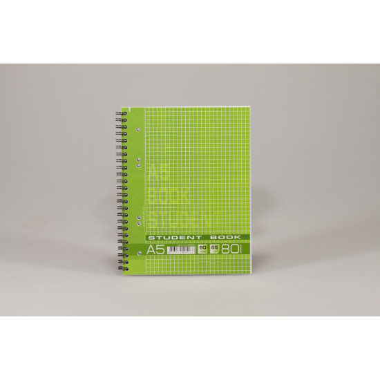 Блокнот 80 л А5 спираль 65 г/м² Ofort (KB5580)