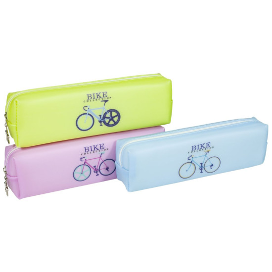 Пенал силікон. "Bike" 19 * 5,5 * 4см, PVC, mix4 Unison (1235)