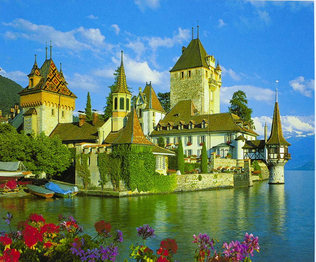 Картина по номерам на дереве "Замок" 40*50см,крас.,кисти (8154-D)