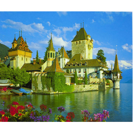Картина по номерам на дереве "Замок" 40*50см,крас.,кисти (8154-D)