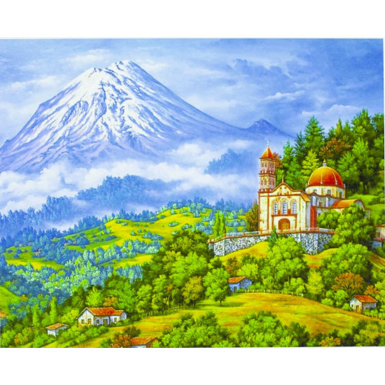 Картина за номерами "Фудзіяма" 40 * 50см, крас.-акрил, кисть-3шт. (5100)