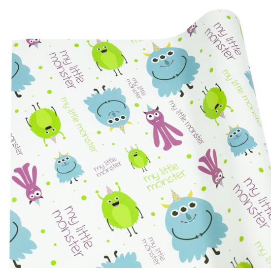 Папір подар-й офсет 50г. My little monster  1000х700 (10 аркушів) Чехія Різнокольоровий Marta (PCZ10070-10-344)