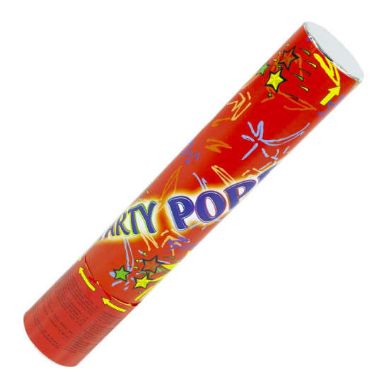Хлопушка пневматическая "Popper" 30см, 20г, наполнение - обрезки цветной фольги Unison (0900-30)