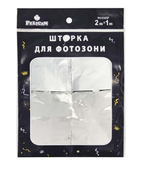 Фотозона  2м х 1м,  "Квадрат"   срібло Срібний Pelican (872212)