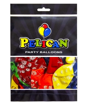 Кульки латексні Pelican 12"(30сm) ""Феєрверки"  50шт Різнокольоровий Pelican (824014)