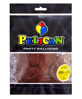 Кульки Pelican латексні 19"(48cm) вінтажний червоно  коричневий, 25шт Червоний Pelican (819030)