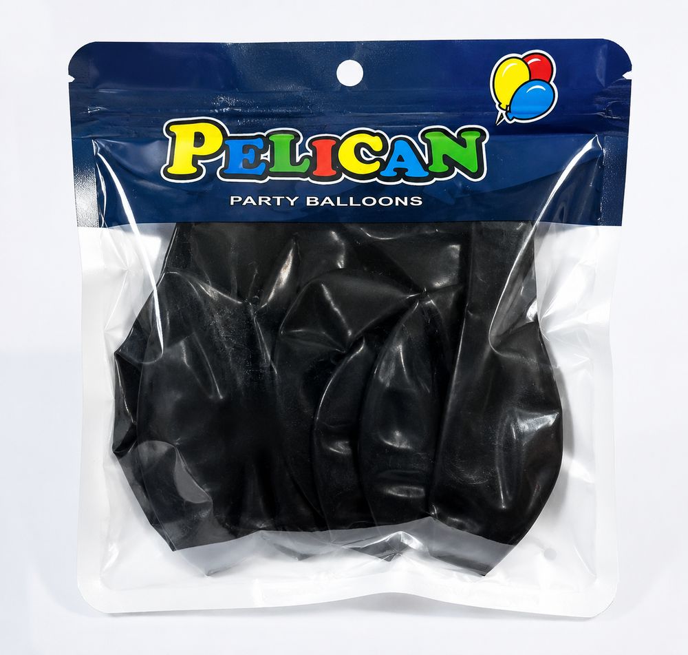 Кульки Pelican 10 '(26 см) пастель  чорний, 10 шт/уп Чорний Pelican (811028)