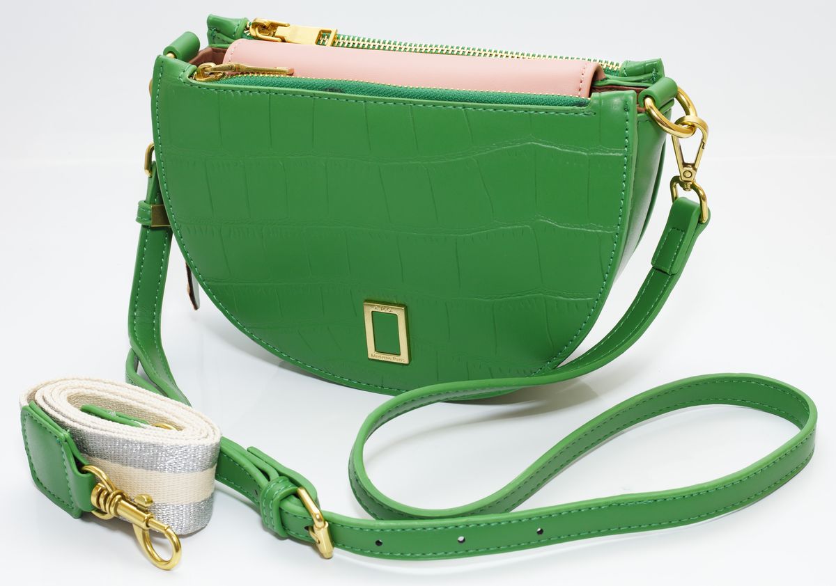 Сумка женская зеленая 21,5х14,5 экокожа (L8192 green)