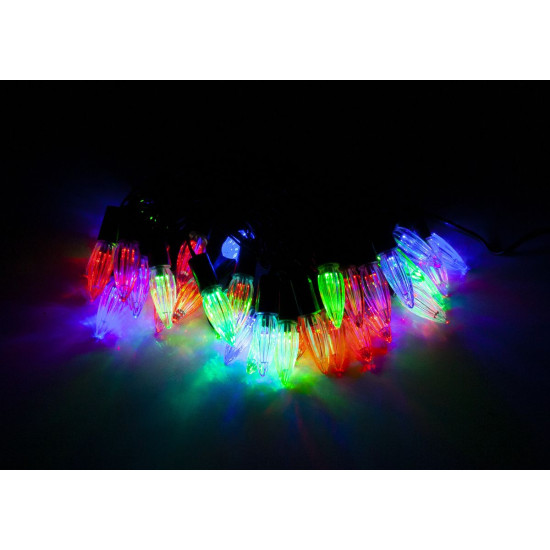 Гирлянда  LED 40 - свеча , провод черный5м Разноцветный Unison (2-34)