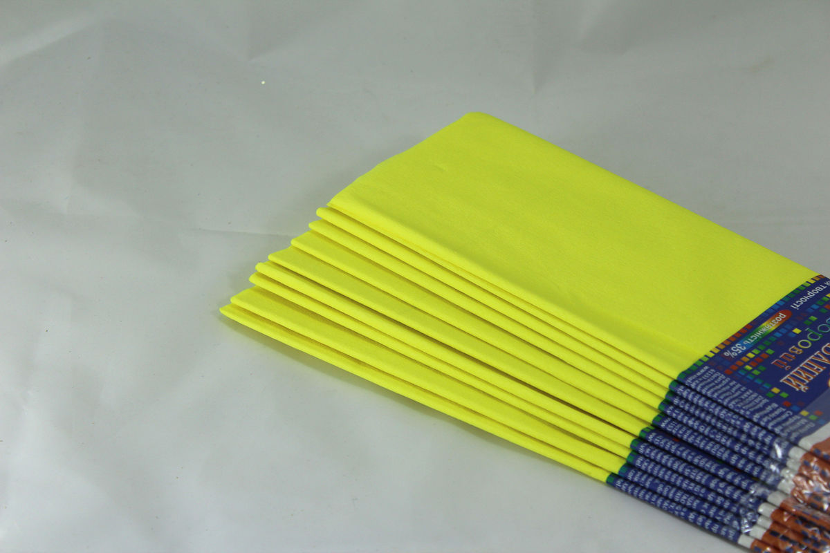 Креп-бумага 35% - 50х200см, 20г/м2 - светло-желтая, KR35-8014 (KR35-8014)