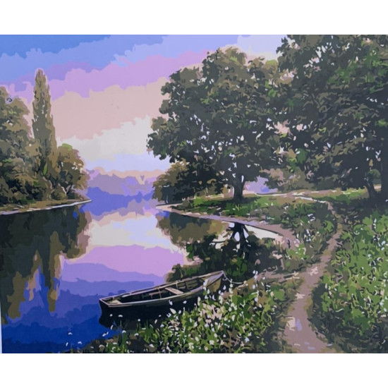 Картина по номерам "Озеро" 40*50см,крас.-акрил,кисть-3шт. (6061EOTG_B)