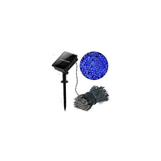 Гірлянда 100 LED на сонячній батареї,  синій Синій (1201-02)