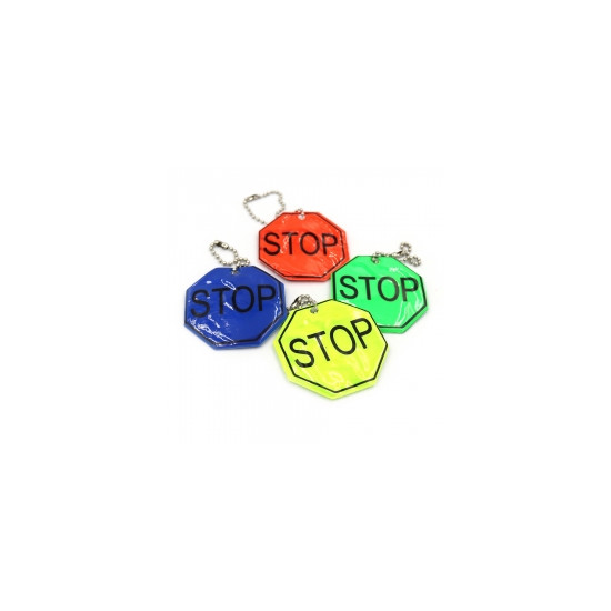 Брелок светоотражающий "STOP" 53 х 53мм Разноцветный Unison (2822-2022-9)
