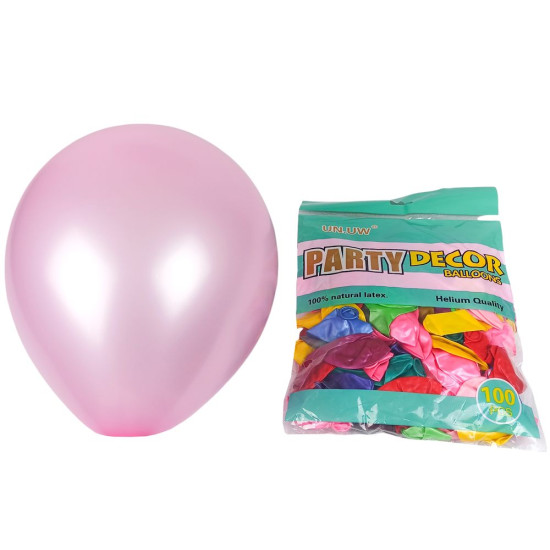 Кульки Balloons 10' (26 см), "Party decor" асорті, 100шт/уп Різнокольоровий Без бренду (10100-01)