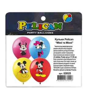 Кульки Pelican 12"(30сm) "Міккі та Мінні"  10шт Різнокольоровий Pelican (828525)