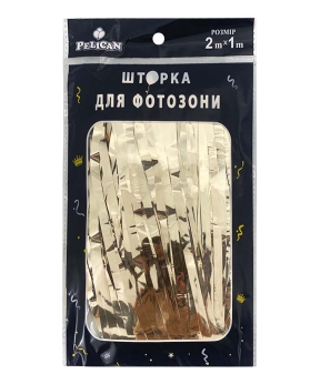 Фотозона  2м х 1м, "Глянцева фольга"  шампань Бежевий Pelican (872104)