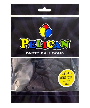 Кульки Pelican латексні 12"(30cm) вінтажний сапфіро  синій, Pelican 50шт Синій Pelican (812084)