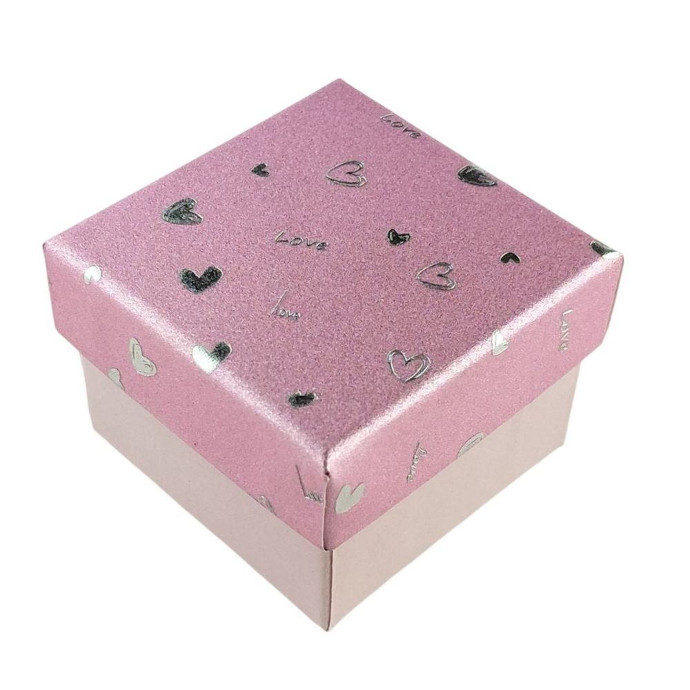 Подарункова коробка  ювелірна 5 х 5 3,5см рожева Рожевий Unison (J00321 pink)