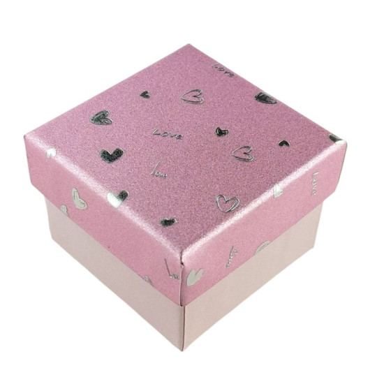 Подарункова коробка  ювелірна 5 х 5 3,5см рожева Рожевий Unison (J00321 pink)