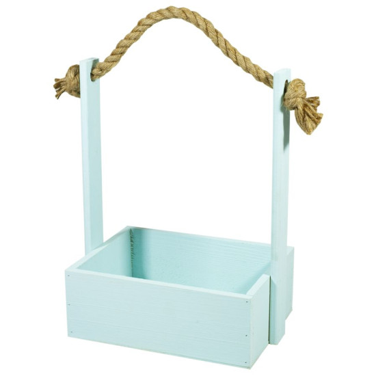 Ящик бирюза деревяный  BW-07 (25х19х9,5см H-35) (BW-07 turquoise)