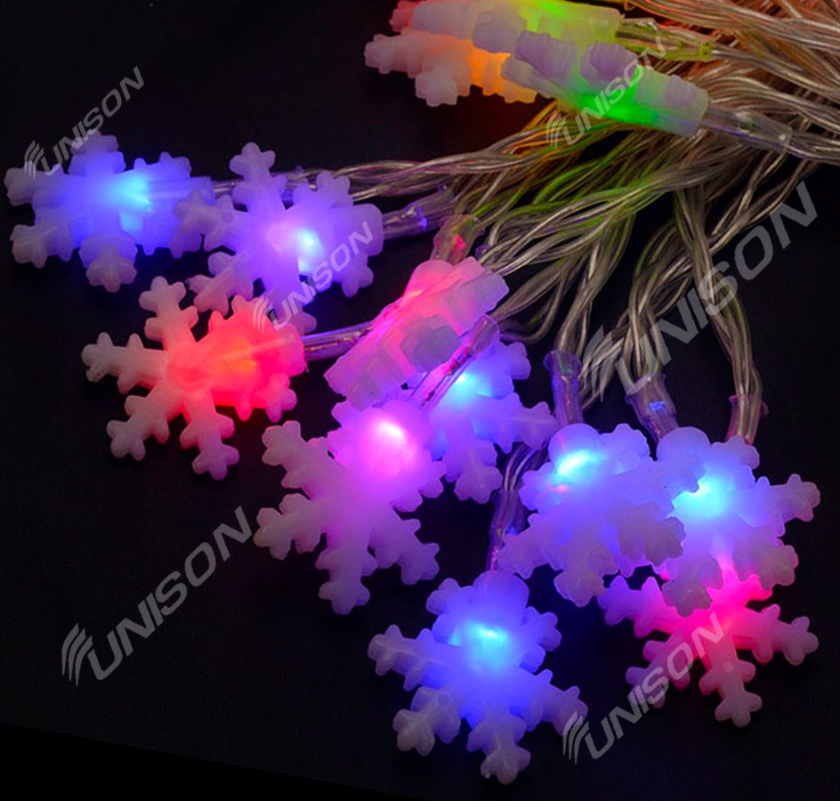 Фігурки  20 LED, "Сніжинка", 5м+ перехідник, мульті Різнокольоровий Unison (1615-54)
