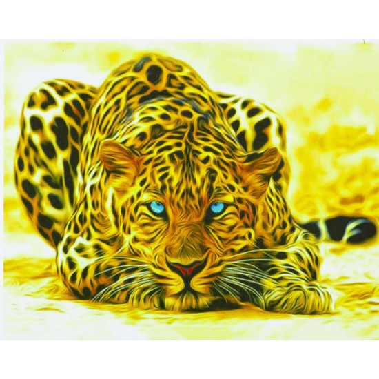 Картина по номерам "Леопард" 30*40см,крас.-акрил,кисть-3шт. (0055_B)