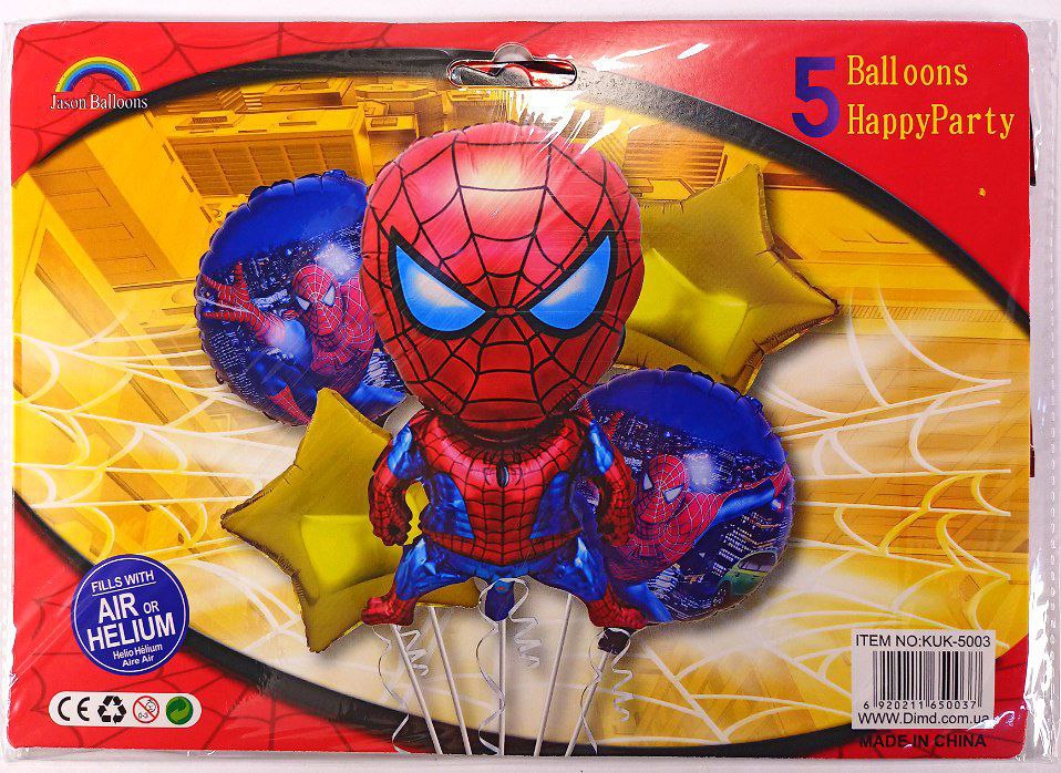Набір з 5 кульок, "Spider man" Різнокольоровий (836916-5003)