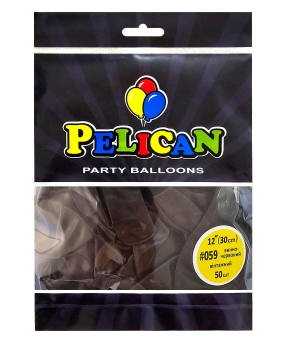 Кульки Pelican латексні 12"(30cm) вінтажний винно  червоний, Pelican 50шт Червоний Pelican (812059)