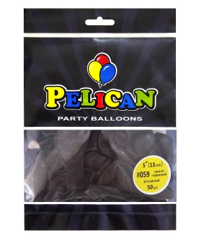 Шарики Pelican латексные 5"(13cm) винтажный винно красный, Pelican 50шт Красный Pelican (805059)