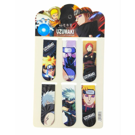 Закладка магнітна на планшеті 6 шт "Uzumaki" Різнокольоровий Без бренду (2271-35HX)