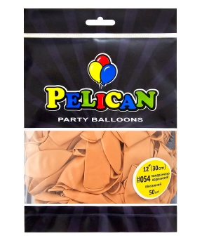 Шарики Pelican латексные 12" (30cm) винтажный оранжево коричневый, Pelican 50шт Коричневый Pelican (812054)