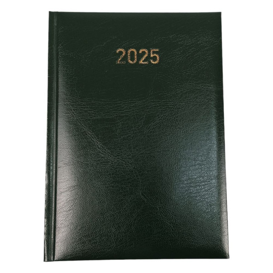Щоденник датований "2025" у твердій палітурці А5, 168 аркушів (24В-004 green)