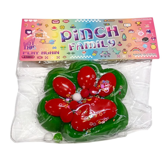 Таба лапка 12см  сквіш антистрес Unison (712294 green - red)
