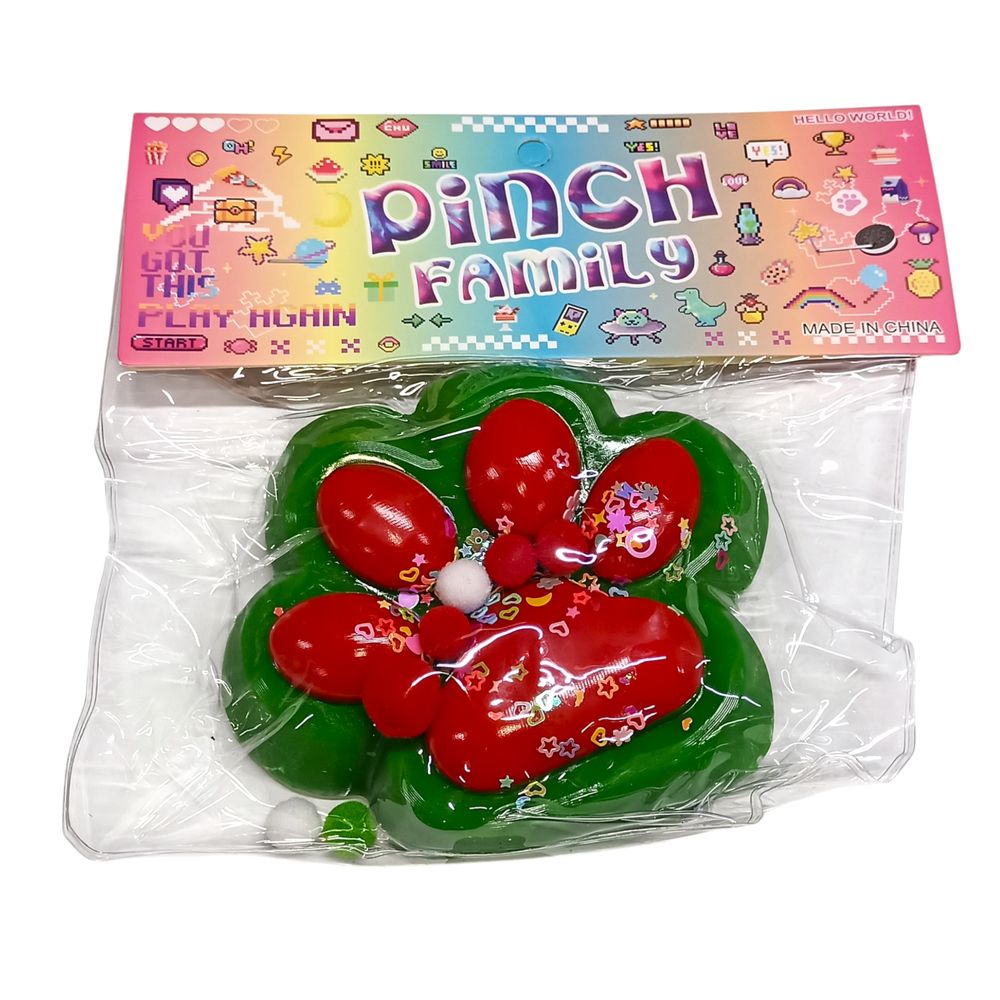 Таба лапка 12см  сквіш антистрес Unison (712294 green - red)