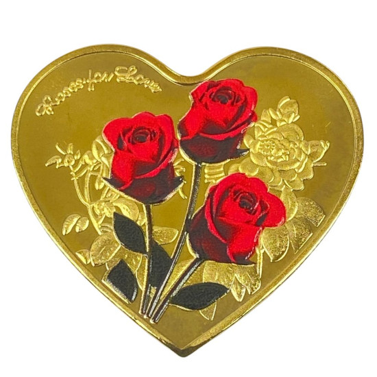 Монета-сувенир Roses of love, 4см в капсуле (Cs - 1007)