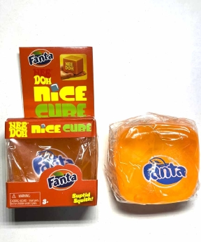 Сквіш антистресс кубік льоду 5см FANTA Помаранчевий Без бренду (712446)