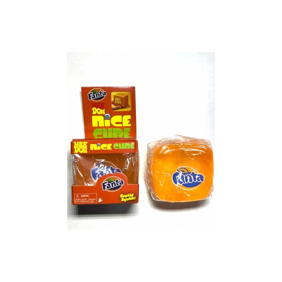 Сквіш антистресс кубік льоду 5см FANTA Помаранчевий Без бренду (712446)