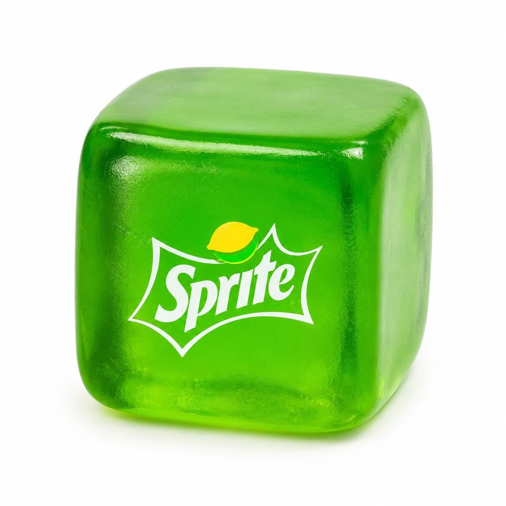 Сквіш антистресс кубік льоду 5см SPRITE Зелений Без бренду (712447)