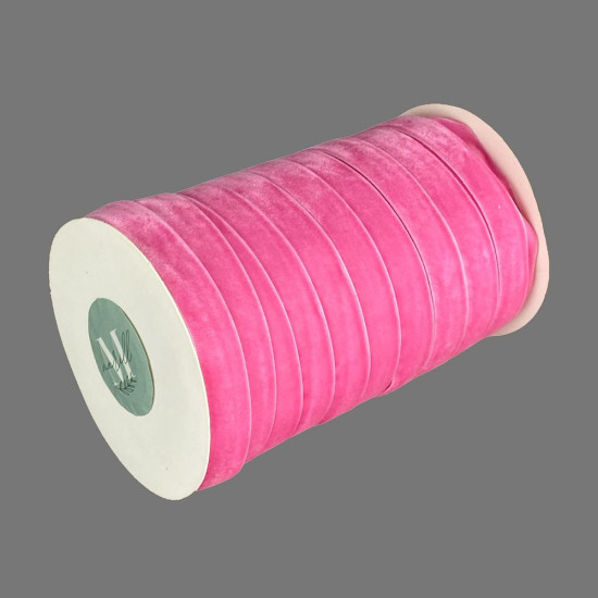 Оксамитова стрічка  1,5 см х 50  ярдів Рожевий Marill (D00815- С  08)