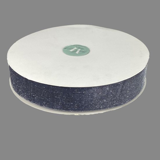 Оксамитова стрічка  блискуча 4,0 см х 30 ярдов Сірий Marill (D16740- dark gray)