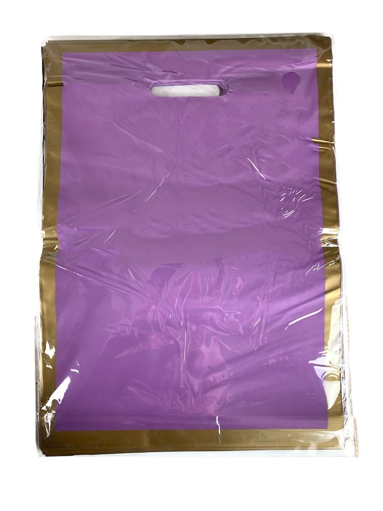 Пакет поліетиленовий з прорізною ручкою, 30 х 20см 50шт/уп (10804 violet-gold)