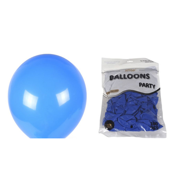 Шарики Balloons 12' (30 см) "Party" синие, 100шт/уп Голубой Без бренда (12100-201)