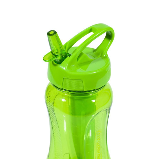 Пляшка для води "Bottle" c трубочкою, прозора, 550мл, mix6 (6281)